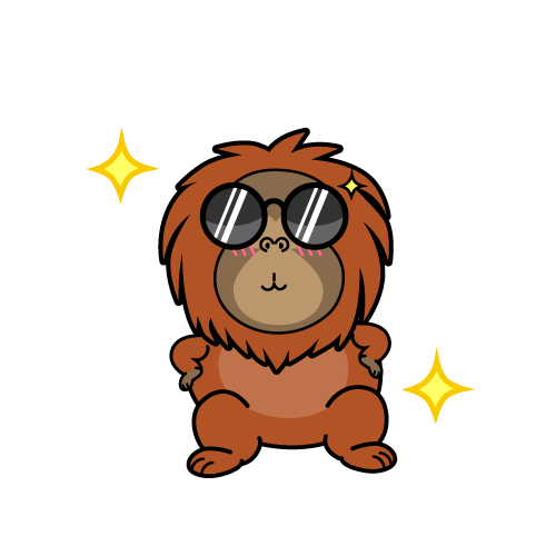 かっこいい小ちゃなオラウータン