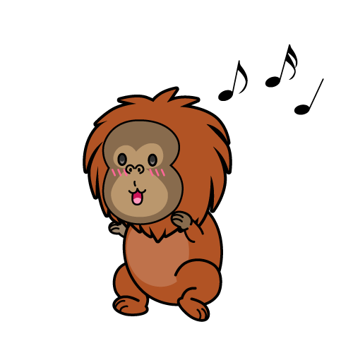 踊る小ちゃなオラウータン
