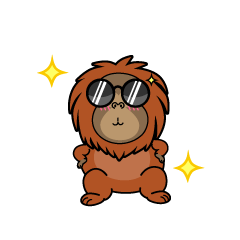 かっこいい小ちゃなオラウータン