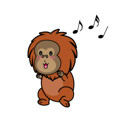 踊る小ちゃなオラウータン