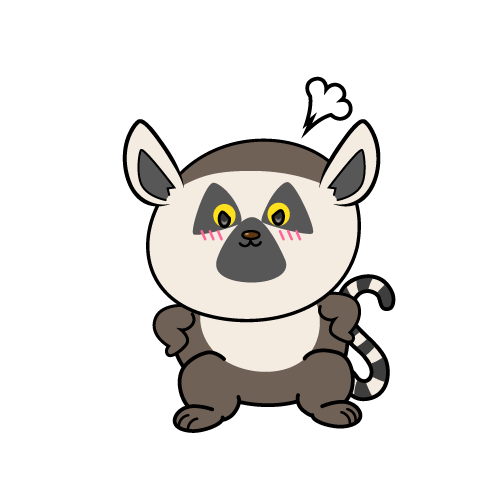 怒る小ちゃなワオキツネザル