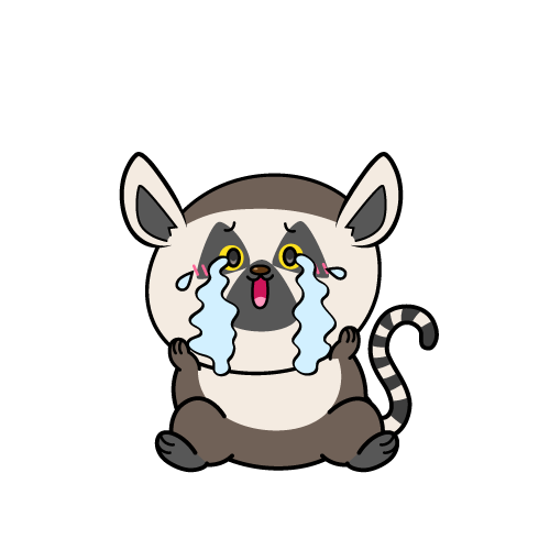 大泣きする小ちゃなワオキツネザル