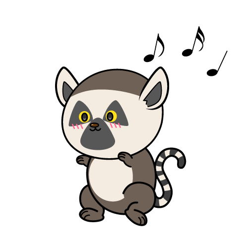 踊る小ちゃなワオキツネザル