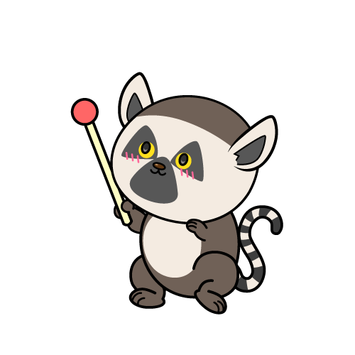 説明する小ちゃなワオキツネザル