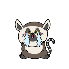 大泣きする小ちゃなワオキツネザル