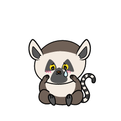 悲しい小ちゃなワオキツネザル