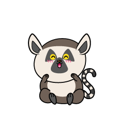 笑顔の小ちゃなワオキツネザル