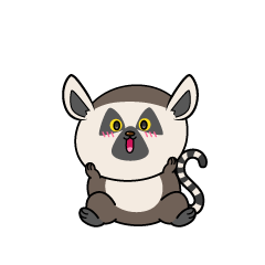 驚く小ちゃなワオキツネザル