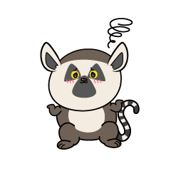 困る小ちゃなワオキツネザル