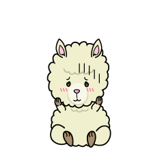 絶望する小ちゃなアルパカ