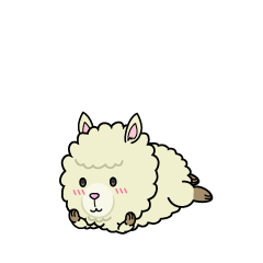 じっと見る小ちゃなアルパカ