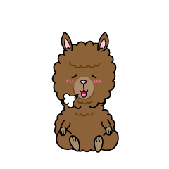 リラックスする小ちゃなリャマ