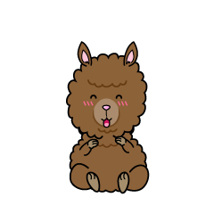 笑顔の小ちゃなリャマ