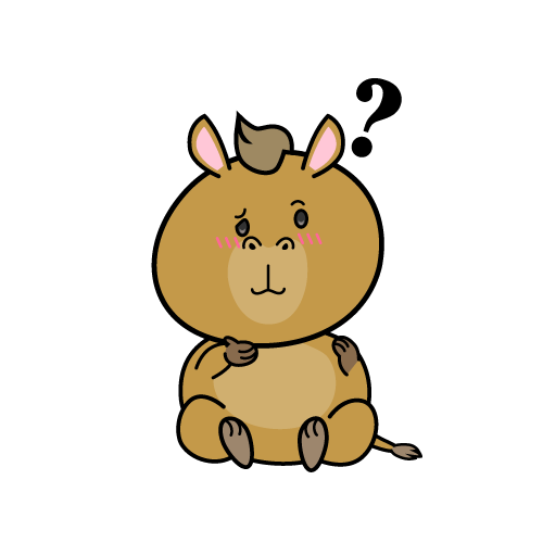 考える小ちゃなラクダ