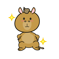 自信満々な小ちゃなラクダ