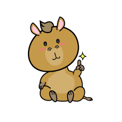 指差しする小ちゃなラクダ