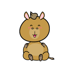 笑顔の小ちゃなラクダ