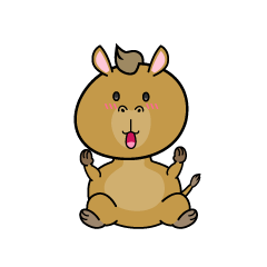 驚く小ちゃなラクダ