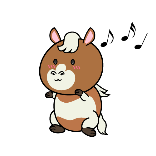 踊る小ちゃなポニー