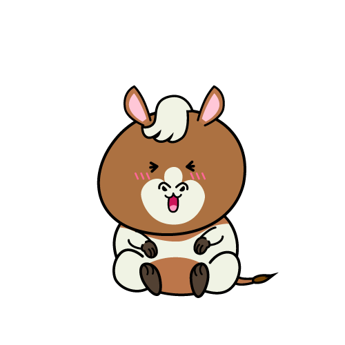 笑う小ちゃなポニー