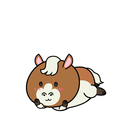 じっと見る小ちゃなポニー