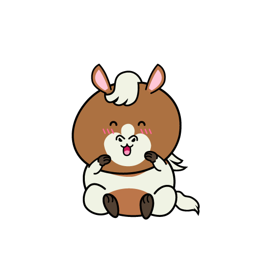 笑顔の小ちゃなポニー