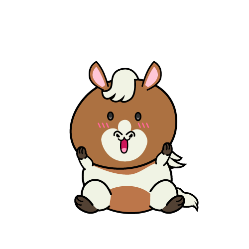 驚く小ちゃなポニー