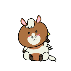 指差しする小ちゃなポニー