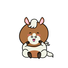 笑顔の小ちゃなポニー