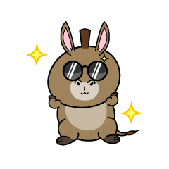 かっこいい小ちゃなロバ