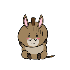 絶望する小ちゃなロバ
