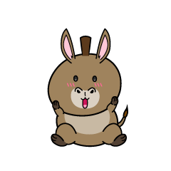 驚く小ちゃなロバ