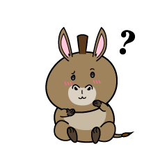 考える小ちゃなロバ