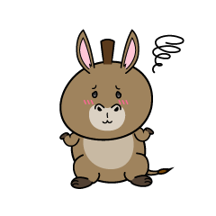 困る小ちゃなロバ