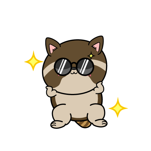 かっこいい小ちゃなアライグマ