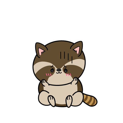 絶望する小ちゃなアライグマ