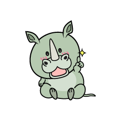 指差しする小ちゃなサイ