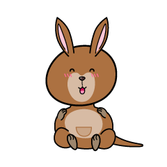 笑顔の小ちゃなカンガルー