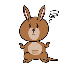 困る小ちゃなカンガルー