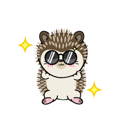 かっこいい小ちゃなハリネズミ