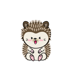 笑う小ちゃなハリネズミ