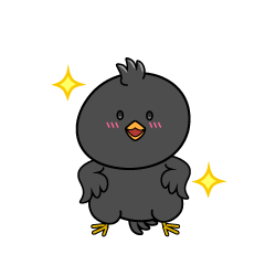 自信満々な小ちゃなカラス