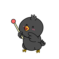 説明する小ちゃなカラス