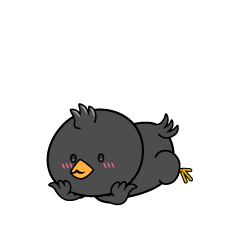 じっと見る小ちゃなカラス