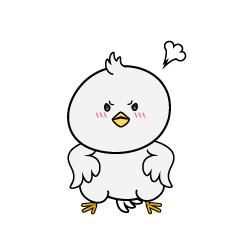 怒る小ちゃな白いハト