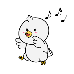 踊る小ちゃな白いハト