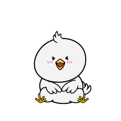 笑う小ちゃな白いハト