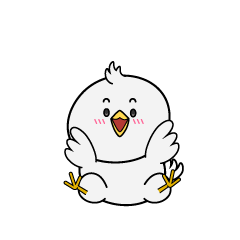 驚く小ちゃな白いハト