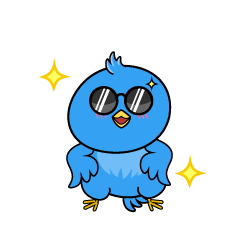 かっこいい小ちゃな青い鳥