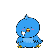 リラックスする小ちゃな青い鳥